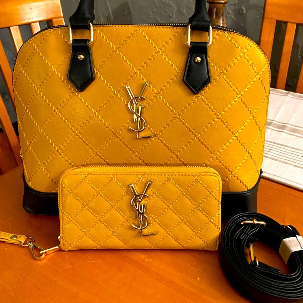 Fly satchel and wristlet set with shoulder strap!